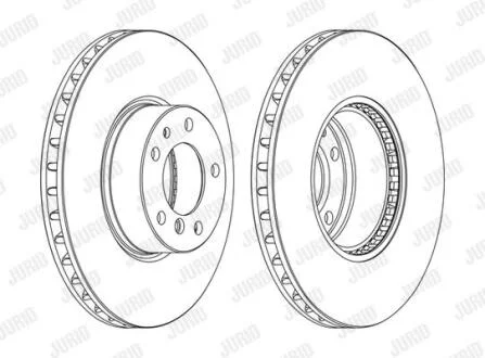 Гальмівний диск передній BMW 5-Series, 7-Series, 8-Series, Jurid 561553JC-1