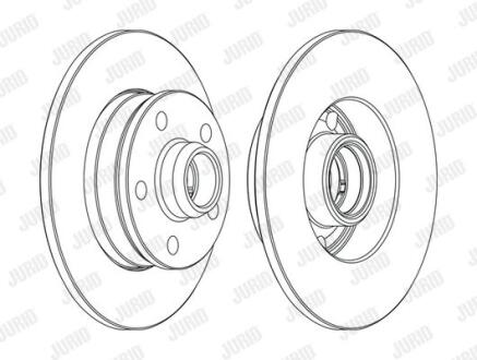 Гальмівний диск задній Seat Toledo / VW Golf, Passat, Vento Jurid 561620JC-1