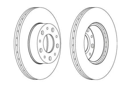 Гальмівний диск передній CITROËN Jumper / FIAT Ducato / PEUGEOT Boxer Jurid 561984JC