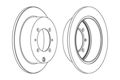 Гальмівний диск задній Hyundai Santamo / KIA Joice / Mitsubishi Galant, Lancer, Space Wagon Jurid 562018JC