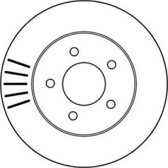 Гальмівний диск передній CHRYSLER CARAVAN, GRAND VOYAGER / DODGE CARAVAN Jurid 562137JC