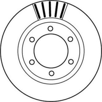Тормозной диск передний (вентилируемый) Toyota 4 Runner Land Cruiser 93-02 Jurid 562168JC