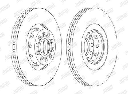 Гальмівний диск передній Audi A6, S6, A8, S8 quattro / VW Phaeton4motion Jurid 562175JC-1