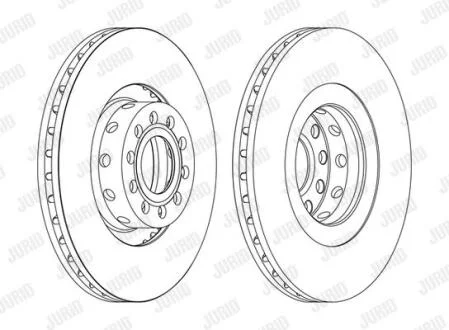 Гальмівний диск передній Audi A6, S6, A8, S8 quattro / VW Phaeton4motion Jurid 562175JC-1