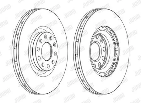 Гальмівний диск передній Audi A4, A6, Allroad / Seat Exeo Jurid 562205JC-1