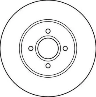 Диск гальмівний передній вентильований Jurid 562206JC
