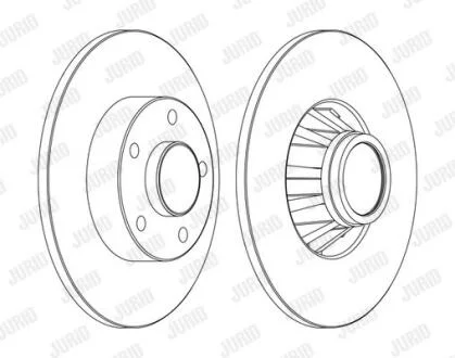 Гальмівний диск задній Renault Trafic II / Opel Vivaro / Nissan Primastar Jurid 562211JC-1