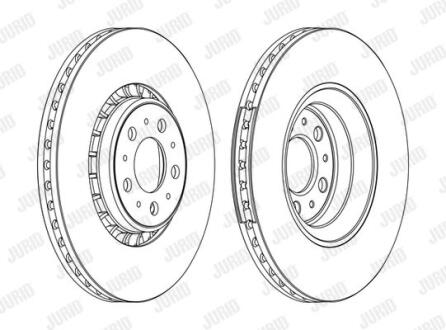 Гальмівний диск передній Volvo XC90 Jurid 562217JC-1