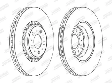 Гальмівний диск передній Volvo XC90 Jurid 562217JC-1