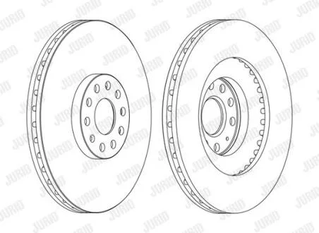 Гальмівний диск передній Audi A3 VW EOS, Golf, Passat, Scirocco / Seat Leon / Skoda Superb Jurid 562239JC-1