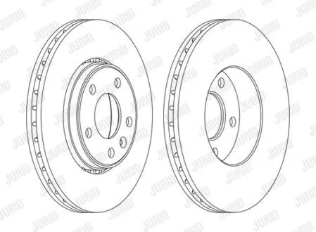 Гальмівний диск передній Renault Trafic / Opel Vivaro Jurid 562241JC-1