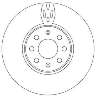 Гальмівний диск передній Fiat Doblo, Punto / Opel Corsa Jurid 562297JC