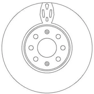 Гальмівний диск передній Fiat Doblo, Punto / Opel Corsa Jurid 562297JC
