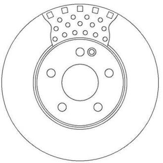 Гальмівний диск передній Mercedes A-Class (169),B-Class (245) Jurid 562314JC