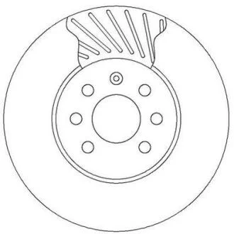 OPEL диск гальмівний передн.вентилір.Astra H,Combo,Meriva 03- Jurid 562315JC