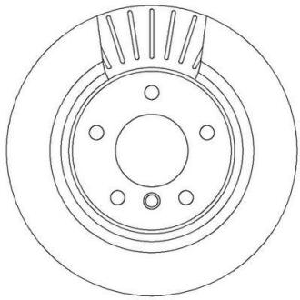 BMW диск гальмівний задн вент. 116-120, 318-328 Jurid 562316JC