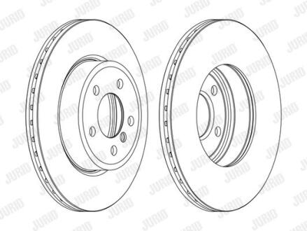 Гальмівний диск передній BMW X3 (2004->) Jurid 562350JC-1