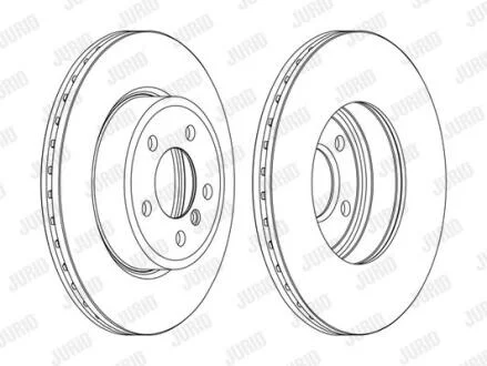 Гальмівний диск передній BMW X3 (2004->) Jurid 562350JC-1