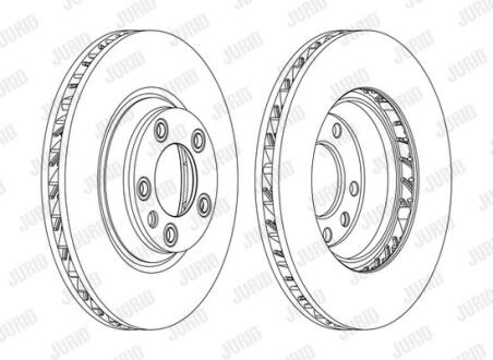 Гальмівний диск передній (правий) VW Touareg / Audi Q7 / Porsche Cayenne, Panamera Jurid 562359JC-1
