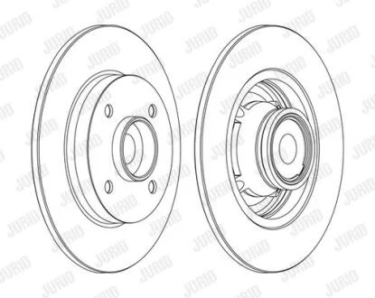 Гальмівний диск задній (з підшипником) Citroen C3, C4, DS3 / Peugeot 2008, 207, 208, 307 / Opel Jurid 562374J-1