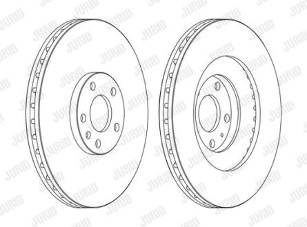 Гальмівний диск передній Audi A4 (2003->) Jurid 562389JC-1