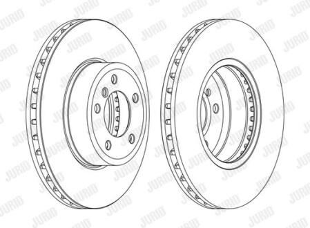 Гальмівний диск передній BMW 5-Series (E60, E61), 6-Series (E63) Jurid 562397JC-1