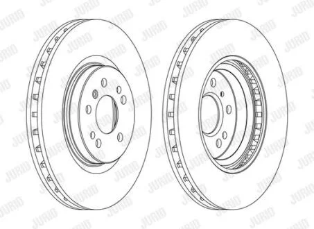 Гальмівний диск передній Mercedes M-Class (W164), R-Class (W251, V251) Jurid 562403JC-1