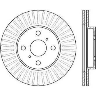 Гальмівний диск передній Toyota Echo, IST, Yaris (1999->) Jurid 562409JC