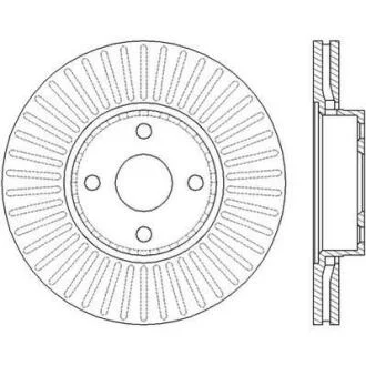 TOYOTA гальмівний диск передн.Corolla 02- /275/ Jurid 562436JC