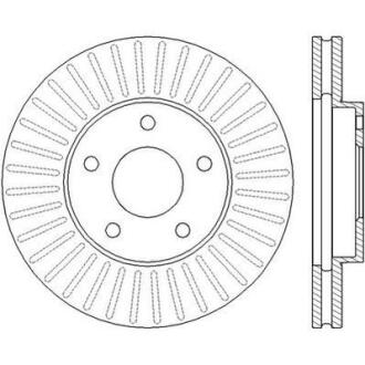 Гальмівний диск передній Nissan Almera Tino, Cefiro, Maxima, Primera, X-Trail Jurid 562441JC