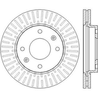 Гальмівний диск передні HYUNDAI ELANTRA, LANTRA, MATRIX / KIA CERATO / SAAB 9-3 Jurid 562459JC