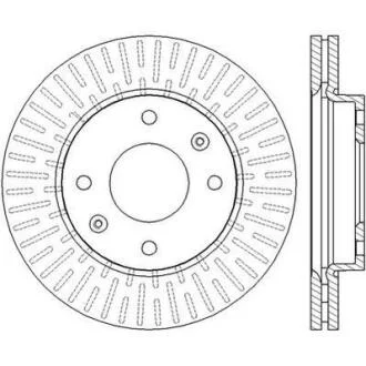 Гальмівний диск передні HYUNDAI ELANTRA, LANTRA, MATRIX / KIA CERATO / SAAB 9-3 Jurid 562459JC
