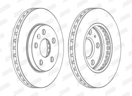 Гальмівний диск передній Chevrolet Malibu / Opel Insignia A Jurid 562460JC-1