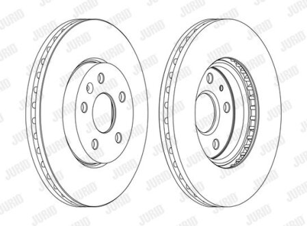 Гальмівний диск передній Chevrolet Malibu, Camaro / Opel Insignia A, Astra G Jurid 562462JC-1