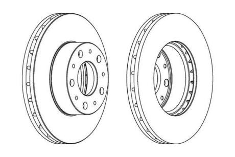 Гальмівний диск передній Citroen Jumper / Fiat Ducato / Peugeot Boxer Jurid 562468JC