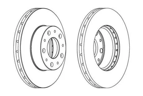 Гальмівний диск передній Citroen Jumper / Fiat Ducato / Peugeot Boxer Jurid 562468JC