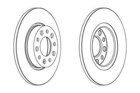 Гальмівний диск задній Alfa Romeo 159, Brera / Jeep Renegade Jurid 562501JC