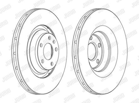Гальмівний диск передній Audi A6 (4F2,4F5,4FH,C6) Jurid 562506JC-1