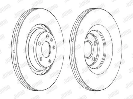 Гальмівний диск передній Audi A6 (4F2,4F5,4FH,C6) Jurid 562506JC-1