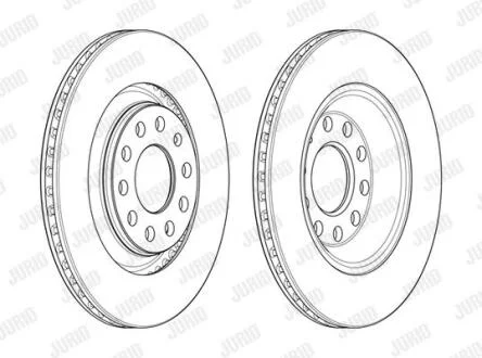 Гальмівний диск задній Audi A4 (B6, B7) Jurid 562510JC