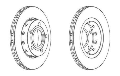 Гальмівний диск задній Audi A4 / VW Passat (3B2,3B3,3B5,3B6) Jurid 562516JC