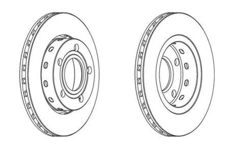Гальмівний диск задній Audi A4 / VW Passat (3B2,3B3,3B5,3B6) Jurid 562516JC