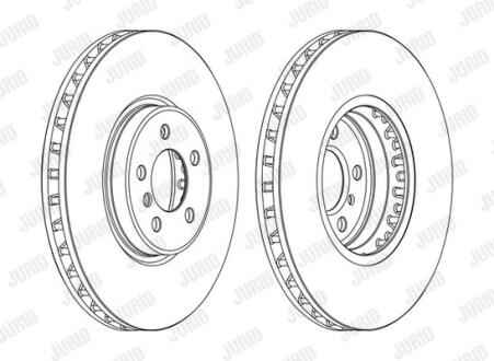 Гальмівний диск передній BMW X5 (E70, F15, F85), X6 (E71, E72, F16, F86) Jurid 562522JC-1