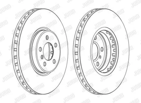 Гальмівний диск передній BMW X5 (E70, F15, F85), X6 (E71, E72, F16, F86) Jurid 562522JC-1