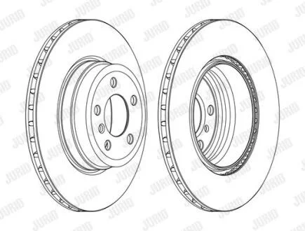 Гальмівний диск задній BMW X5 (E70) / X6 (E71,E72,F16,F86) Jurid 562523JC-1