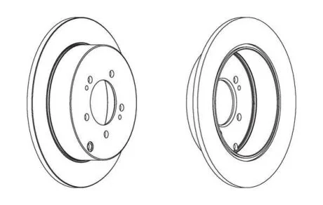 Гальмівний диск задній Citroen C4, C-Crosser / Mitsubishi Outlander II / Peugeot 4007/4008 Jurid 562527JC