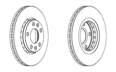 Гальмівний диск передній Renault Captur II, Duster, Fluence, Laguna III, Megane III, Scenic, Zoe / N Jurid 562529JC