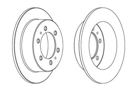 Гальмівний диск задній Ssangyong Korando, Musso, Rexton / Daewoo Jurid 562530JC