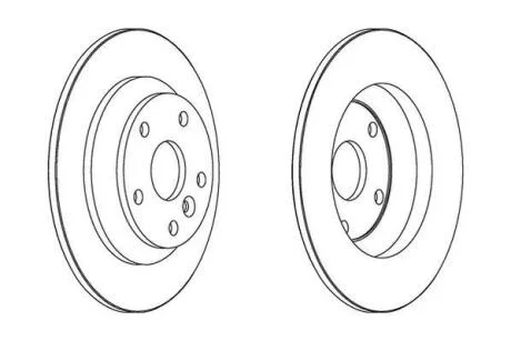 Гальмівний диск задній Ford Focus,Galaxy,Kuga,Mondeo,S-Max/ Land Rover Range Rover Evoque Jurid 562536JC