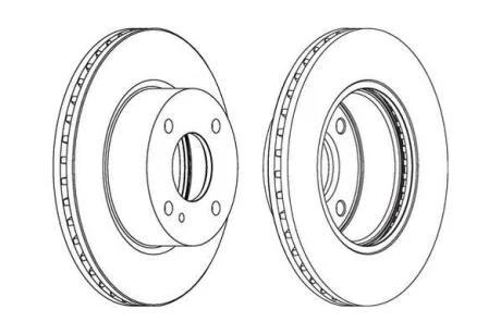 Гальмівний диск передній Ford Fiesta VI (CB1, CCN) / Ford KA+ (UK, FK) Jurid 562539JC